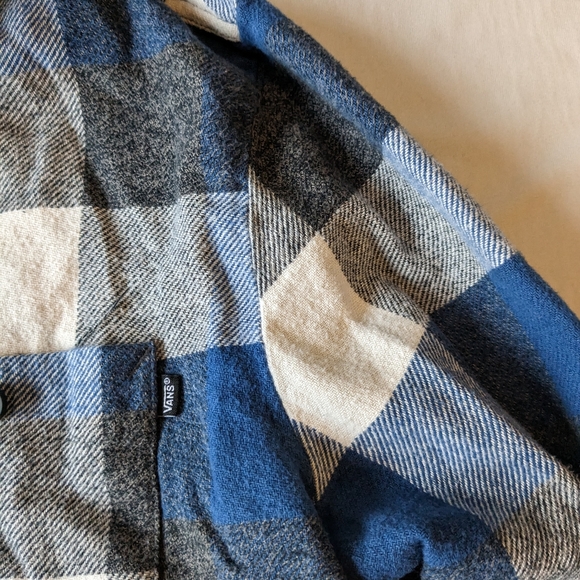 Vans Off The Wall Blue/Grey/White Flannel, Size S - Picture 9 of 16